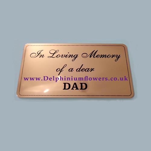 Gold Rectangle Memorial Plaque - DAD